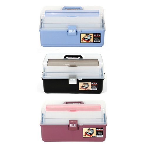 코리아프라스틱 아트키트40, 블랙, 3단