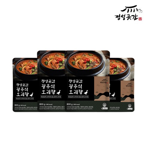 맛있는家  전통 오리탕 800gx8팩 총 6.4kg - 정성곳간 광주식 오리탕, 800g, 4개