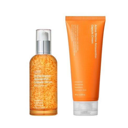 액티브 마린 아스타잔틴 캡슐 세럼 대용량 80ml +크림 150g, 없음, 1개