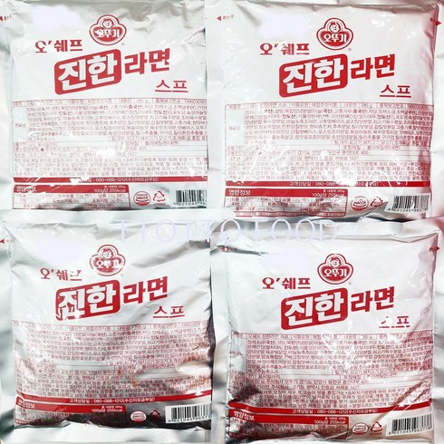 오뚜기 오쉐프 진한라면 스프, 285g, 4개