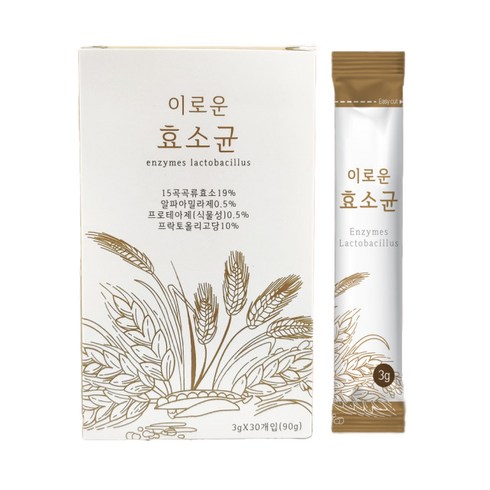 이로운 효소 곡물효소 효소균 소화 발효분말 유산균 3개월분 90포, 90g, 3개