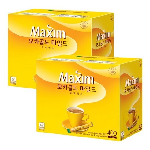 맥심커피400 - 모카골드 커피믹스 400T+400T, 없음, 2개, 400개입