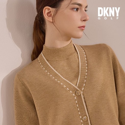 [DKNY GOLF] 23FW 울 블렌디드 니트 가디건 2종 세트 여성