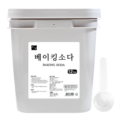 대용량베이킹소다 - 순담 베이킹소다12kg 주방세제 세정제 표백제 세제, 1개, 12kg