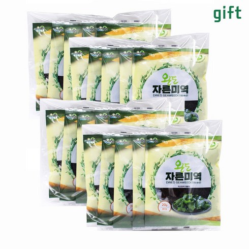 2023년 가성비 최고 미역답례품 - [네이처픽] 완도자른미역, 20개, 20g