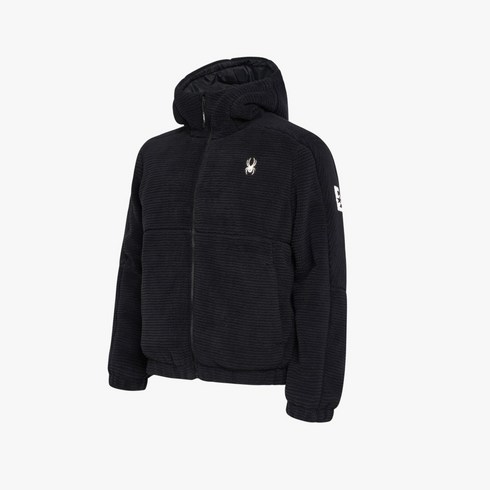 2023년 가성비 최고 스파이더여자바람막이이월 - [스파이더 본사] 공용 유로스포츠 플리스 패딩 후드 자켓 SPHWCNJK222UBLK