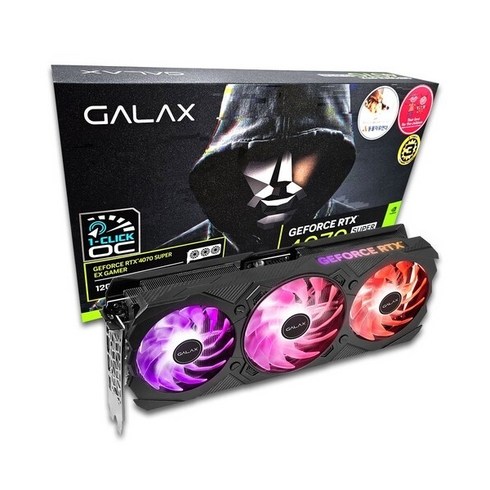 갤럭시 갤럭시 GALAX 지포스 RTX 4070 SUPER EX GAMER BLACK OC D6X 12GB