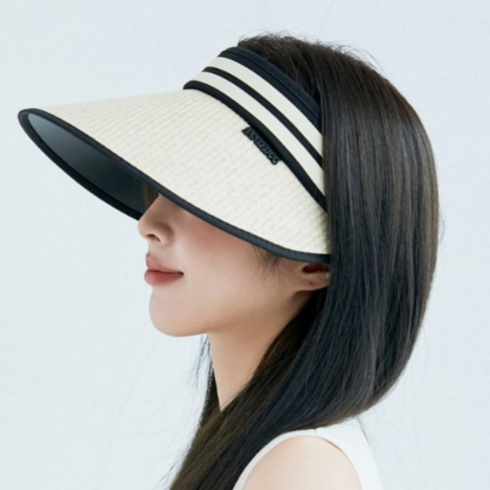 24SS 썸머 모자 2종 세트 - 엠엠비프로 2024 프리미엄 자외선차단 돌돌이 라탄썬캡 여성여름모자