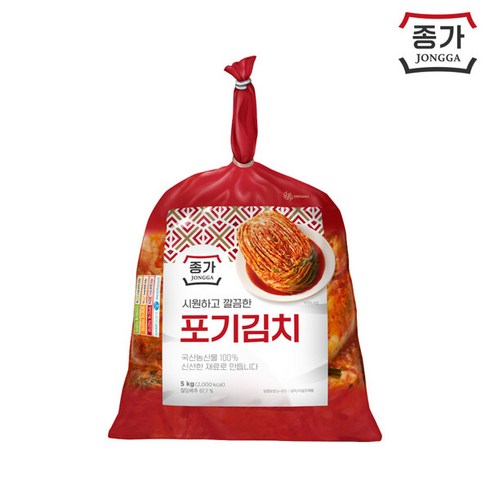 종가집김치 [종가집]포기김치5kg, 5kg, 1개