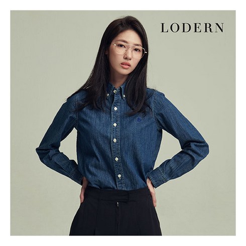 [로던] [LODERN] 23FW 여성 에센셜 데님 셔츠 2종