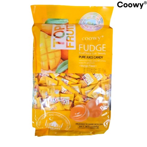 망고젤리 - Coowy 베트남 탑젤리 망고 젤리 대용량 쿠위 FUDGE, 1개, 1.5kg