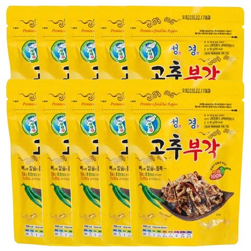 고추부각 - 성경식품 지도표 성경 고추부각, 60g, 10개