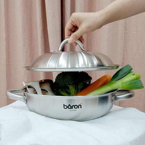코라이 BARON(베론) 통5중 스텐 양수냄비 전골냄비 3종, 26cm전골용, 1개