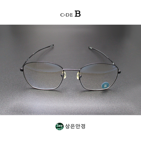 김종필 안경 국산 코드비 CODE B B101 Col 001 블랙/실버 라운드 스퀘어 안경