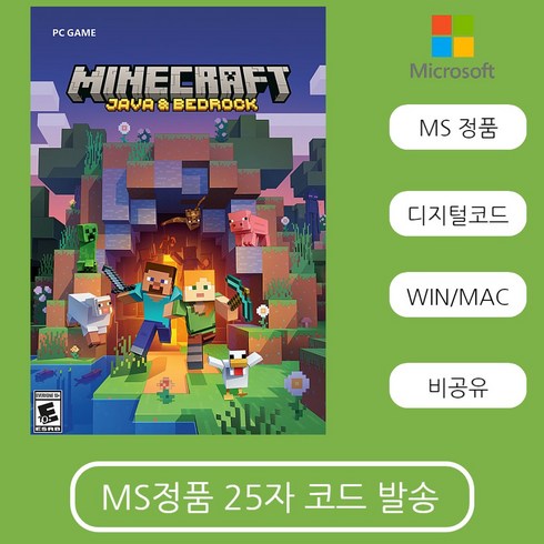 PC 전용 마인크래프트 JAVA & BEDROCK 자바 & 배드락 디지털코드, 디럭스