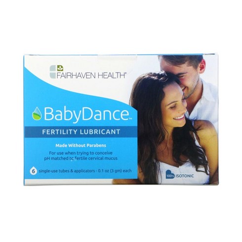 페어헤븐헬스 베이비 댄스 임신준비 정자이동 임신 윤활제 및 튜브 6개