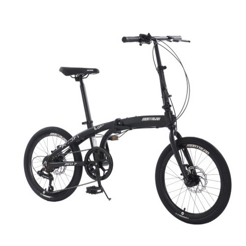 미니벨로자전거 - 몬타그나 MFD07 경량 접이식 자전거 미니벨로 미니 바이크 폴딩 완전조립, 매트블랙, 100%완조립, 153cm