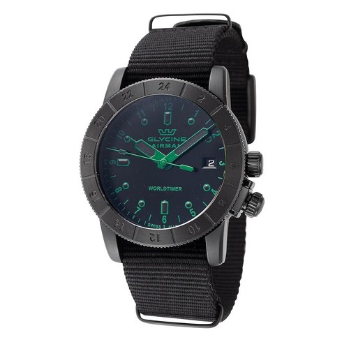 Glycine 남성용 에어맨 월드타이머 42mm 쿼츠 시계 - GL1040 모던. 144240