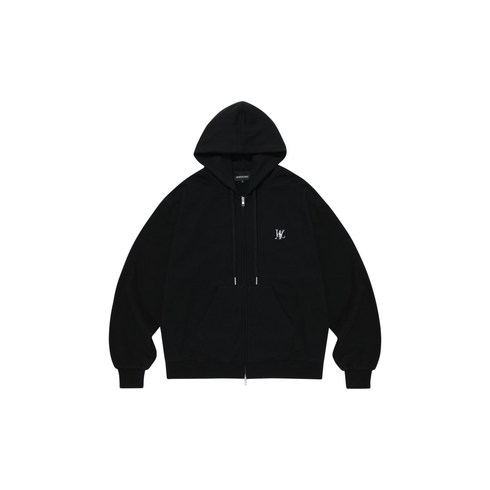 우알롱 후드집업 WOOALONG (기모)시그니처 후드집업Signature Hood Zip-up WL234JHZ02UBLK 드라이핏 쿨핏 백화점 기모 여성 정품 여름 루즈핏