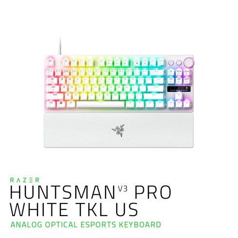 레이저코리아 Razer Huntsman V3 Pro TKL White US 헌츠맨 V3 프로 텐키리스 화이트 키보드 (영문) 유선 게이밍키보드