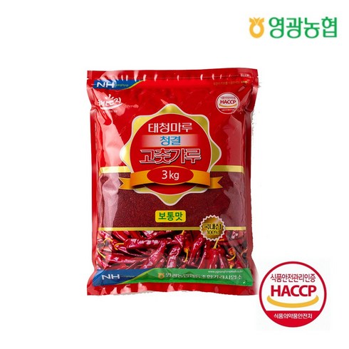 영광농협 태청마루 고춧가루 청결 보통 3kg, 1개