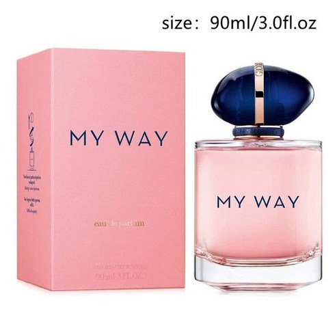 MY WAY 강렬한 꽃 향수 오래 지속되는 자연 맛 분무기 남성용, 11 90ml