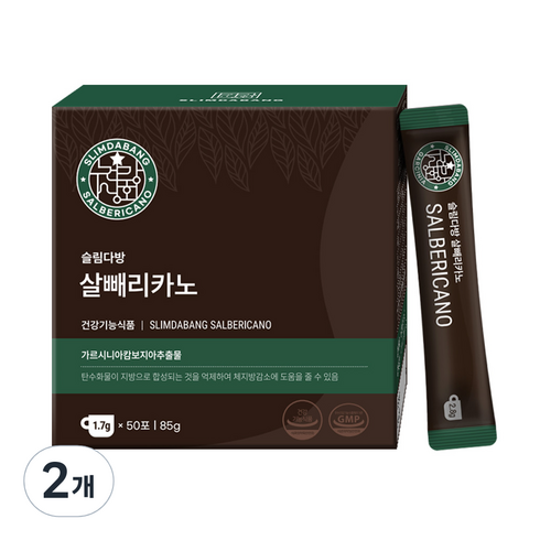 슬림다방 살빼리카노 가르시니아 다이어트 커피맛, 50회분, 85g, 2개