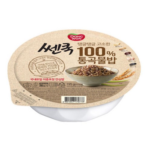 동원 100% 통곡물밥, 195g, 18개