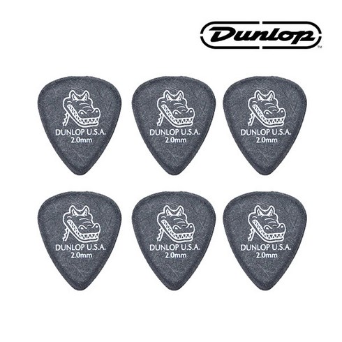 던롭 피크 기타피크 게이터그립 스탠다드 2.0mm 417R2.0 (세트 6) Gator Grip STD Dunlop Pick