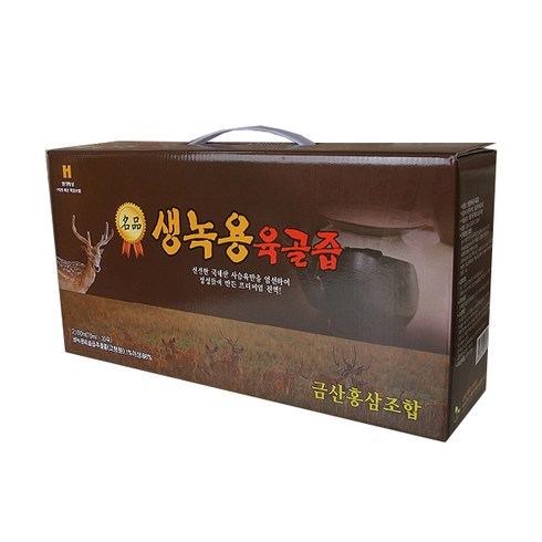 국내산 정품 생 녹용 육골즙 녹용즙 4개월분 합포장, 70ml, 4박스