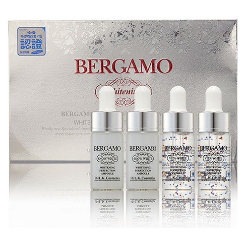 베르가모 스노우 화이트 퍼팩션 앰플 세트 13mx4 미백 노화방지화장품, 20개, 13ml