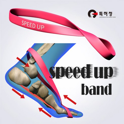 더빨리 파워 족저근력 SPEED UP 워킹&런닝 탄력밴드, 색상랜덤, 1개