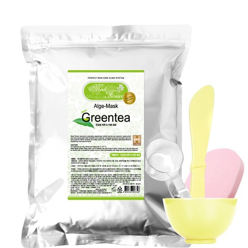 메디플라워 모델링팩 그린티 1kg+팩도구4종 세트, 1개, 1세트
