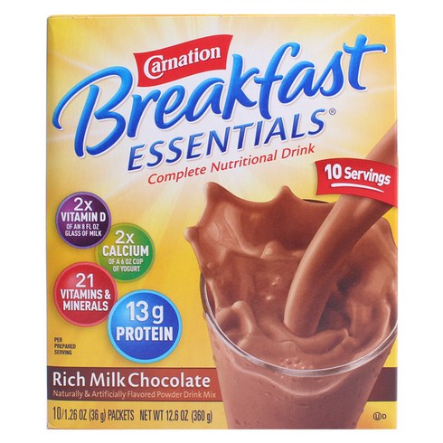 카네이션 브렉퍼스트 에센셜 드링크 리치 밀크 초콜릿, 36g, 10개입, 1개