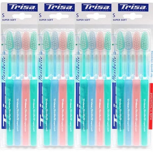 트리사 칫솔 슈퍼소프트 기능성 칫솔, 4개입, 4개