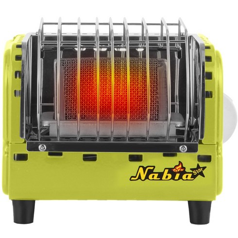 2023년 가성비 최고 나비아가스히터 - [나비아 ] 낚시캠핑난로.가스히터NGH-1200소형스토브.휴대용난로.보관케이스증정!! 나비아가스히터, 연두, 1개