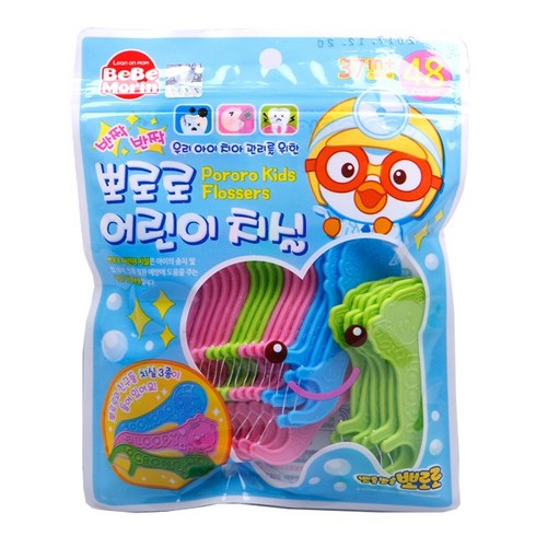 뽀로로치실 - 뽀로로 유아 어린이 치실, 1개, 48개입