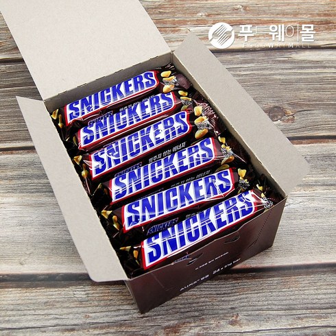 스니커즈 피넛 초콜릿 싱글 51g x24개 1box, 1.22kg, 1개