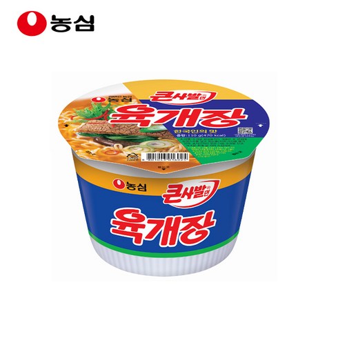 농심 육개장 큰사발 110 g, 16개