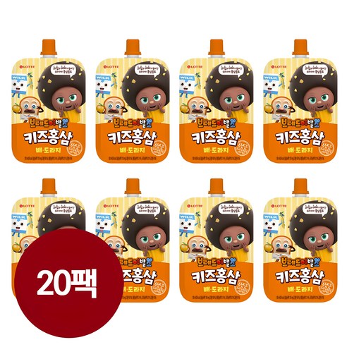 브레드이발소 키즈홍삼 배도라지 100ml x 20팩, 20개