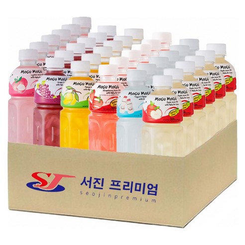 (서진프리미엄) 모구모구 6종혼합(리치+포도+망고+딸기+요거트+사과) 320mlx36ea, 320ml, 36개