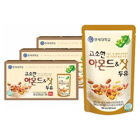 아몬드 & 잣 두유 190ml, 60팩