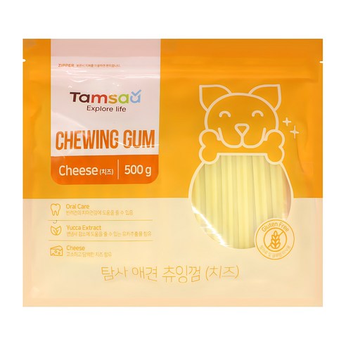 탐사 강아지 츄잉껌 500g, 블루베리맛, 1개 강아지껌