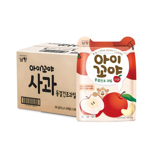 남양 아기꼬야 동결건조 과일칩 사과, 60g, 1개