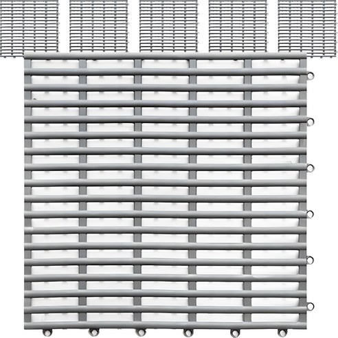 일라오 미끄럼방지 화장실 퍼즐매트, 화이트, 6개