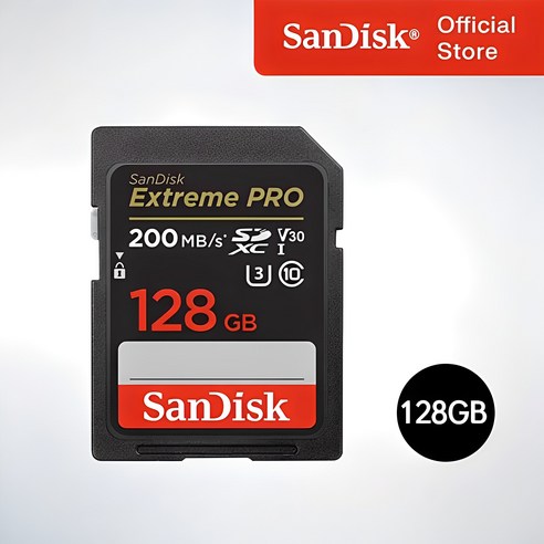 샌디스크코리아 공식인증정품 SD메모리카드 SDXC Extreme Pro 익스트림 프로 UHS-I SDSDXXD 128GB, 1개