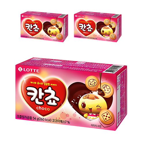 롯데웰푸드 칸쵸 초코맛, 54g, 3개