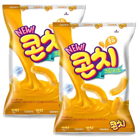 크라운 콘치 치즈크림, 66g, 2개