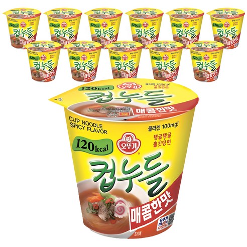 오뚜기 컵누들 매콤한맛 37.8g, 6개