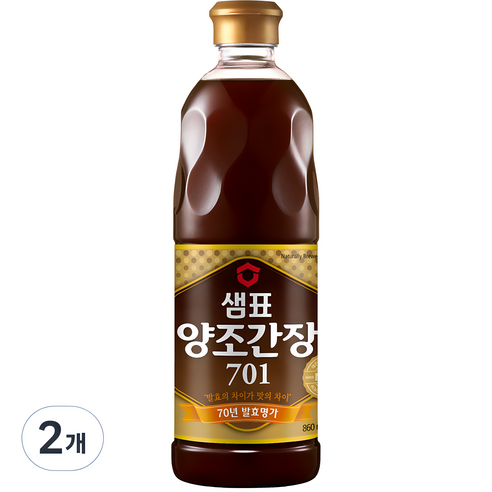 샘표 양조간장 701, 860ml, 2개